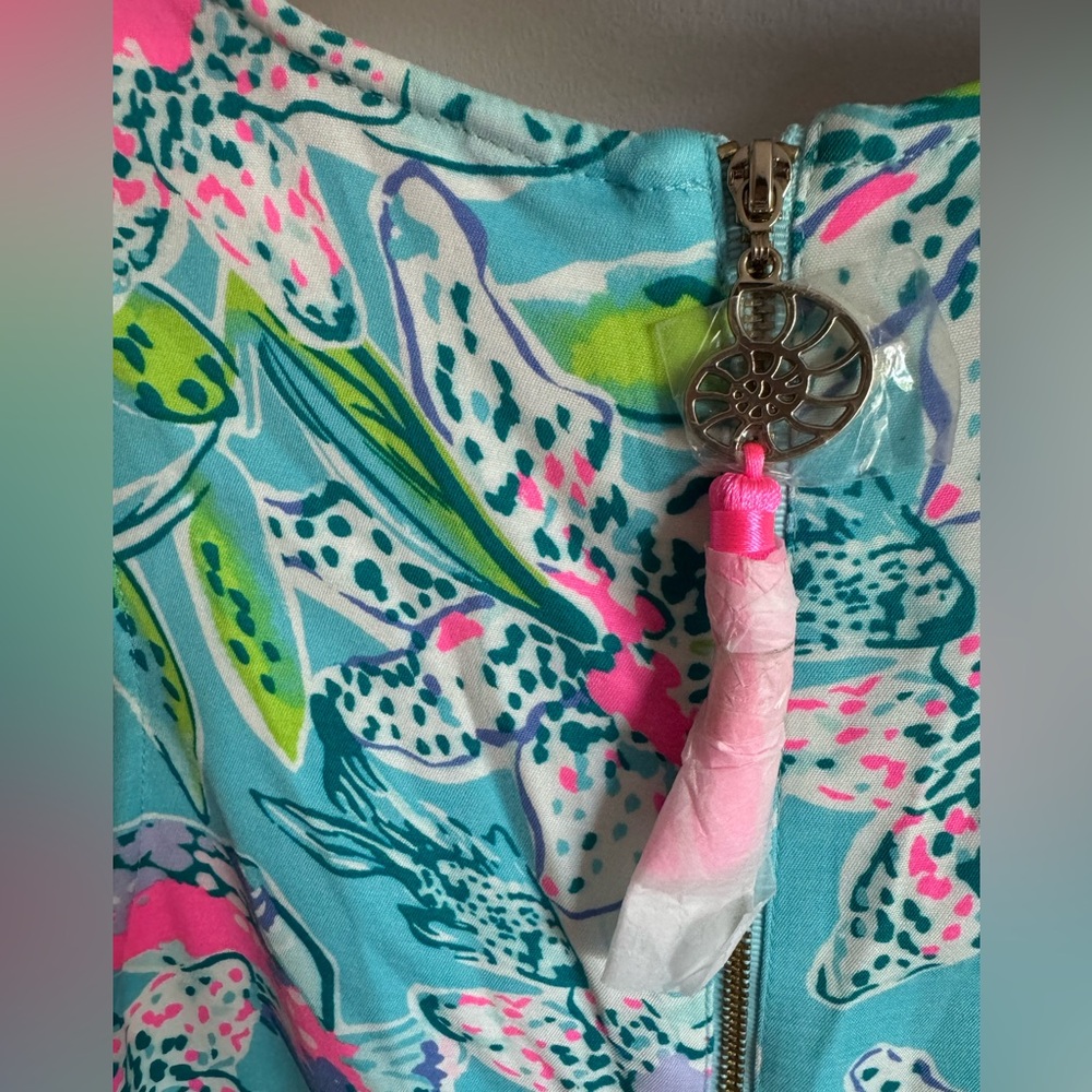Lilly Pulitzer Kelby Stretch Shift Dress Bali Blue Pink Sway This Way NEW sz 2 - Picture 8 of 9